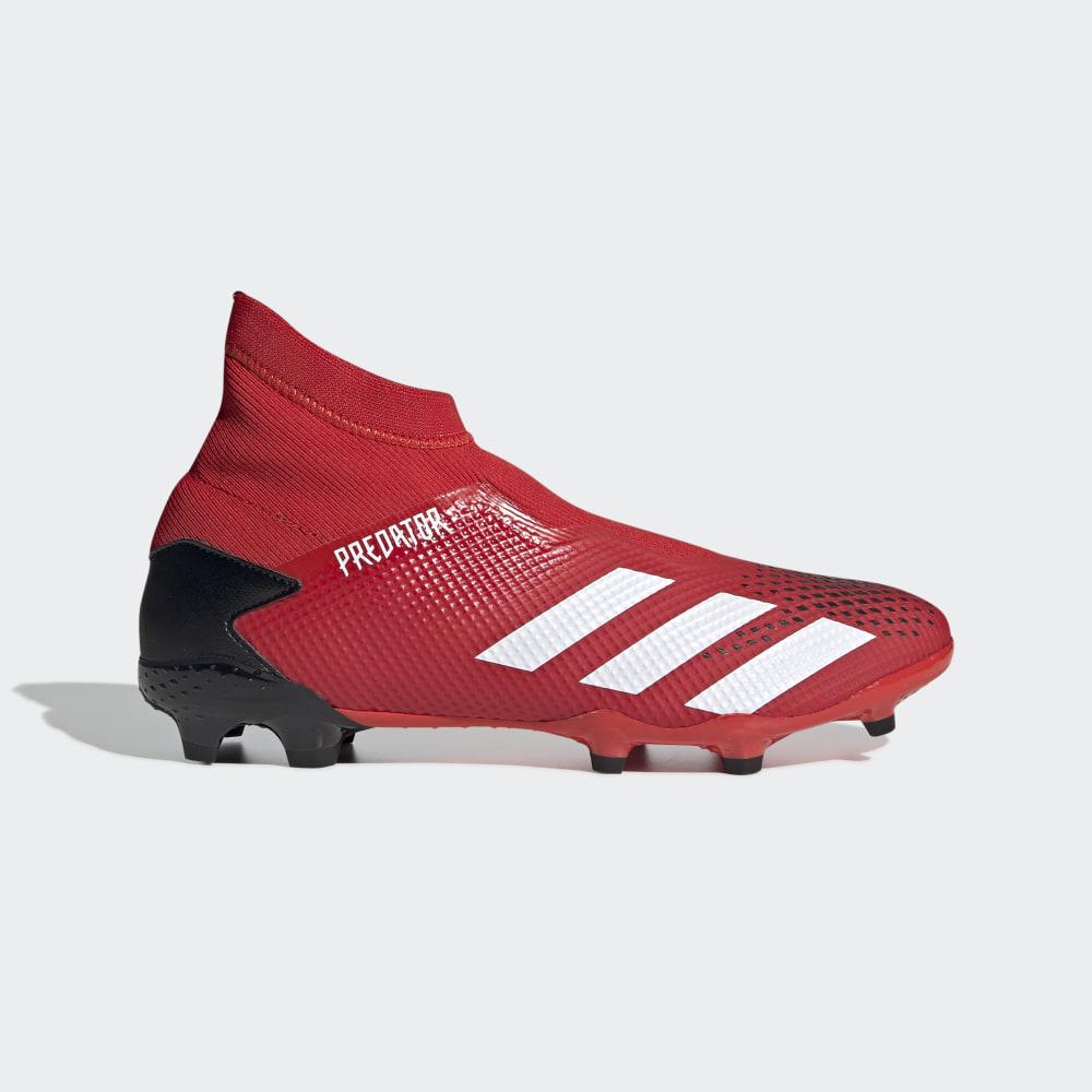 Ghete Fotbal Adidas Predator 20.3 Firm Ground Barbati Romania - Rosii/Albi/Negrii EE9554
